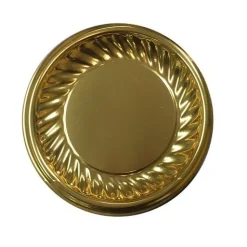 Gebaksschoteltje kunststof Rond-Ribbel Goud Ø86mm