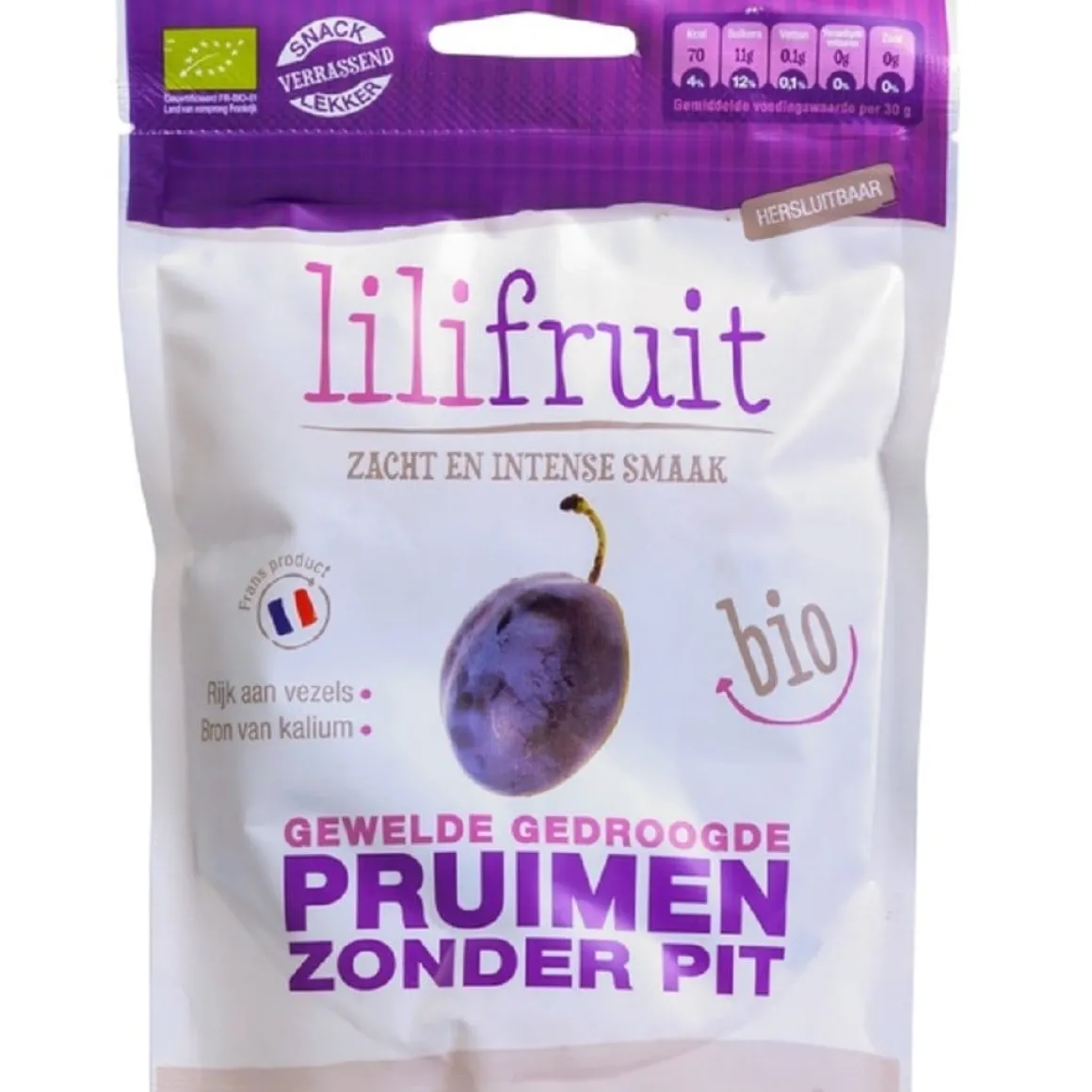 Gewelde Gedroogde Pruimen zonder Pit Biologisch 150g