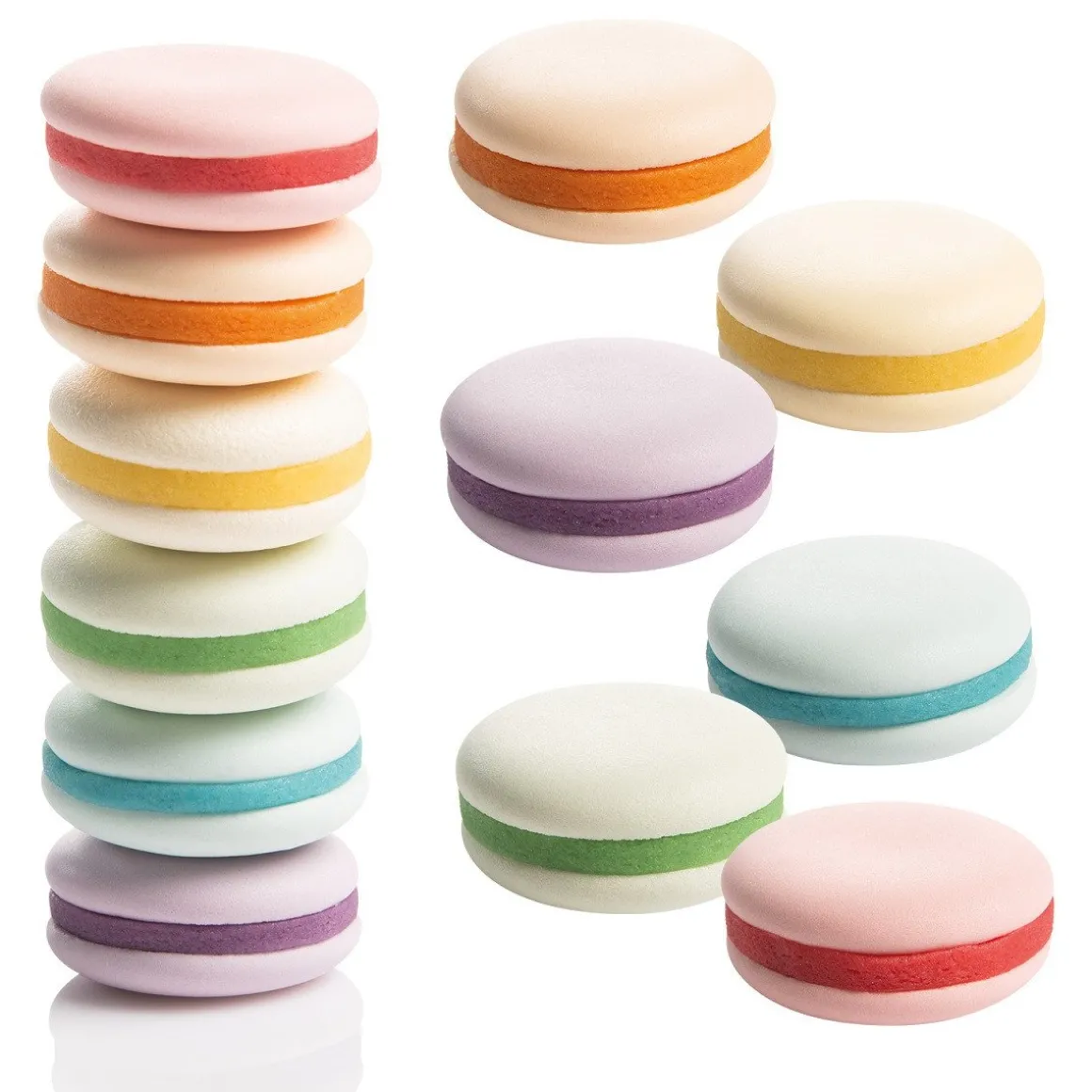 Günthart Marsepein/Suikerdecoratie Macaron Gekleurd 72st.