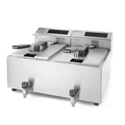 Hendi Friteuse met aftapkraan digitaal - 2 x 8L
