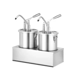 Hendi Sauspomp roestvast staal set 2 stuks 2x 4,5L