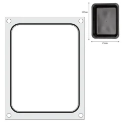 Hendi Traysealer matrix container 227x178 mm