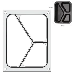 Hendi Traysealer matrix Driedelige container 227x178 mm