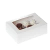 HoM Cupcake Doosje 12 MINI Wit (incl tray met venster) 100st