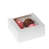 HoM Cupcake Doosje 4 Wit (incl. tray met venster) 2st.