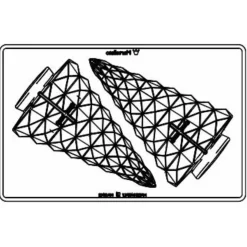 Martellato Chocolade Holvorm Kerstboom (1x) Ø104h180mm