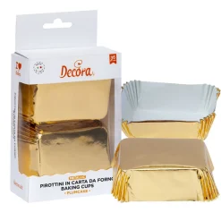 Mini Plumcake Bakvorm Goud 80x50x32(h)mm 20 stuks