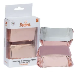 Mini Plumcake Bakvorm Rose Goud 80x50x32(h)mm 20 stuks