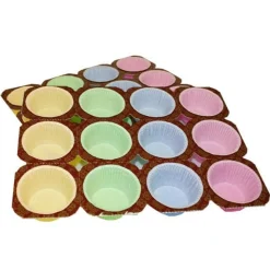 Muffin/Cupcake Tray papier gekleurd set 2x12 vormpjes