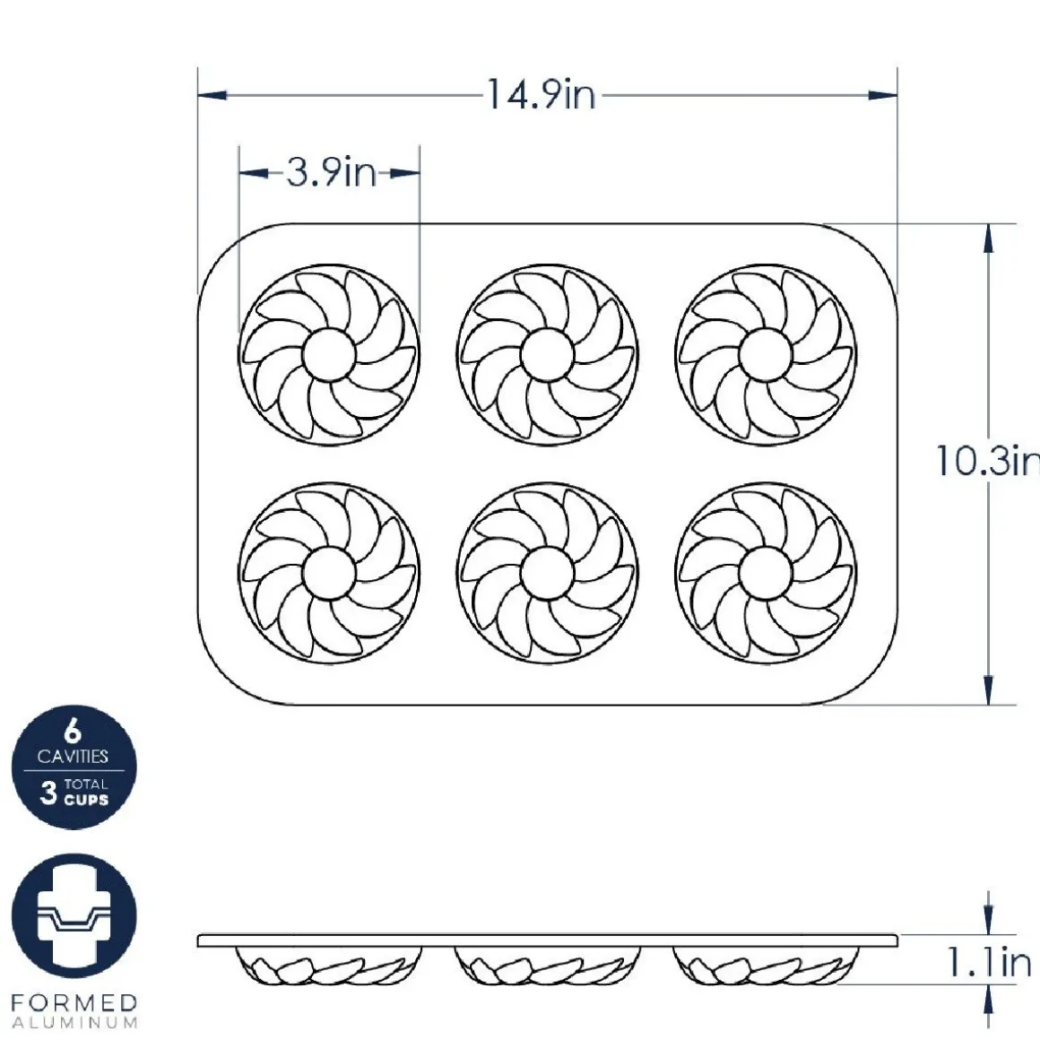 Nordic Ware French Twist Donut Bakvorm