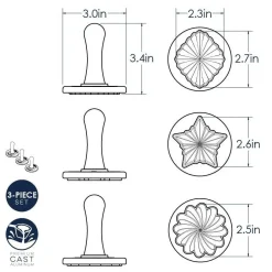 Nordic Ware Koekjesstempel Pretty Pleated Set/3