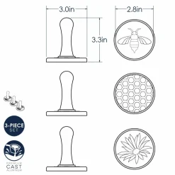 Nordic Ware Koekjesstempel Honey Bees Set/3