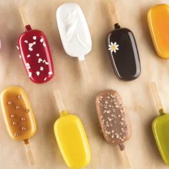 Pavoni Siliconen IJsjesmal Capri (3) + 50 stokjes