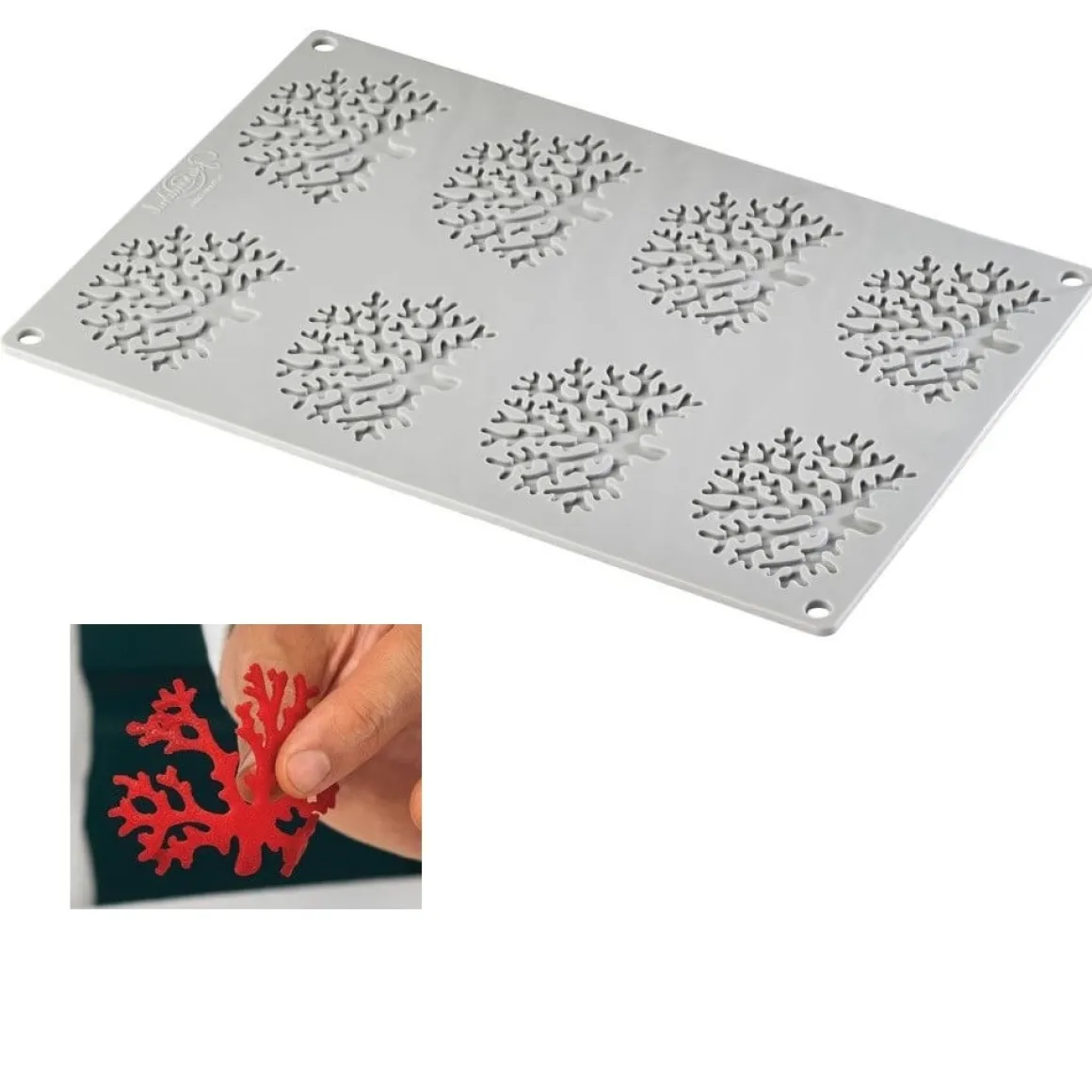 Pavoni Siliconen Vorm Coral (8) Ø75x59mm 30x20cm