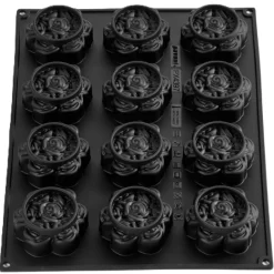 Pavoni Siliconen Vorm Rozen Ø80mm (12) 40x30cm