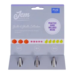 PME Spuitmondjes Bolletjes & Schelpen Set/3
