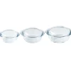 Pyrex 4-in-1 Ovenschalen met Deksel (1L/1,6L/2,3L) Set/3
