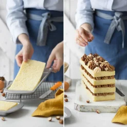 Rechthoekige Bakvorm Lagen Cake 25,5x10,5x2(h)cm 4st.