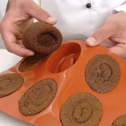 Siliconen Bakvorm Savarin Ovaal 44x32x24,5mm (24)