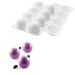 Silikomart Siliconen Bakvorm Bol (8x) Ø5,2x4,5cm