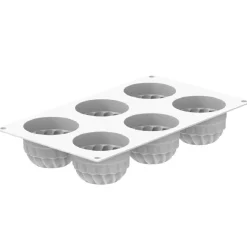 Silikomart Siliconen Bakvorm Pleincoeur Rond (6) Ø7x4,8cm
