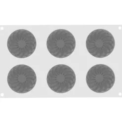 Silikomart Siliconen Bakvorm Pleincoeur Rond (6) Ø7x4,8cm