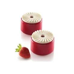 Silikomart Siliconen Bakvorm Plissé (6x) Ø7,5x0,8cm