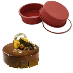 Silikomart Siliconen Bakvorm Rond Ø18x6,5cm + Ring