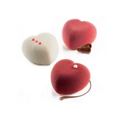 Silikomart Siliconen Bakvorm Hart (8x) 6,3x6,5x3,9cm+cutter