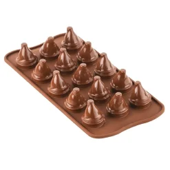 Silikomart Siliconen Bonbonvorm Mr&Mrs Brown (15) Ø2,5x4cm**