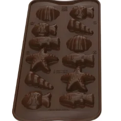 Silikomart Siliconen Bonbonvorm Zeevruchten (12x) Ø3,5x1,6cm