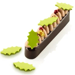 Silikomart Siliconen Sjabloon Hulstblad (36) 4x2,3x0,2cm