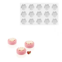 Silikomart Siliconen Vorm Flora (15) 4,5x0,7cm