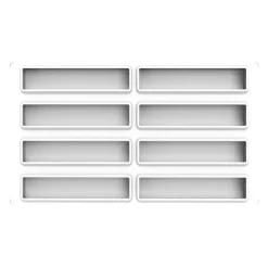 Silikomart Siliconen Vorm Rechthoek (8) 12,8x3,3cm + cutter