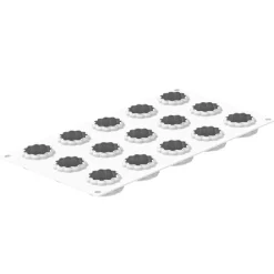 Silikomart Siliconen Vorm Crostata XS (15) Ø4,4x1,7cm