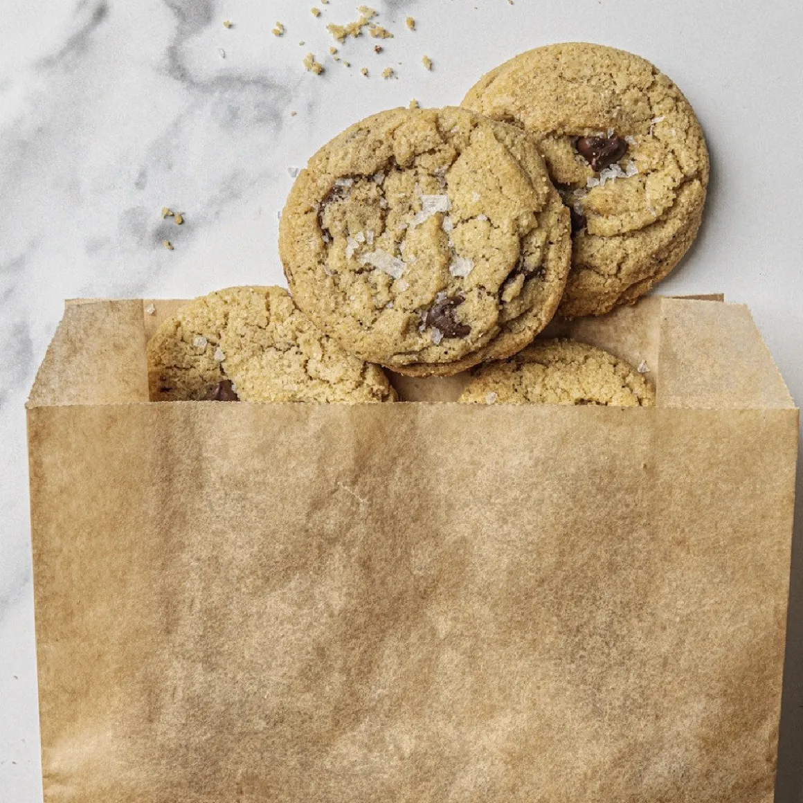 Snack/Broodzak Ongebleekt Papier 19x16,2x5,7cm 48st.