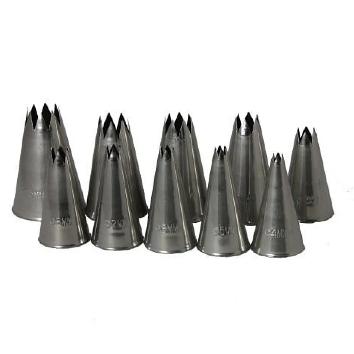 Spuitjesset gekarteld RVS 10 spuitjes 6T van 5 t/m 14mm