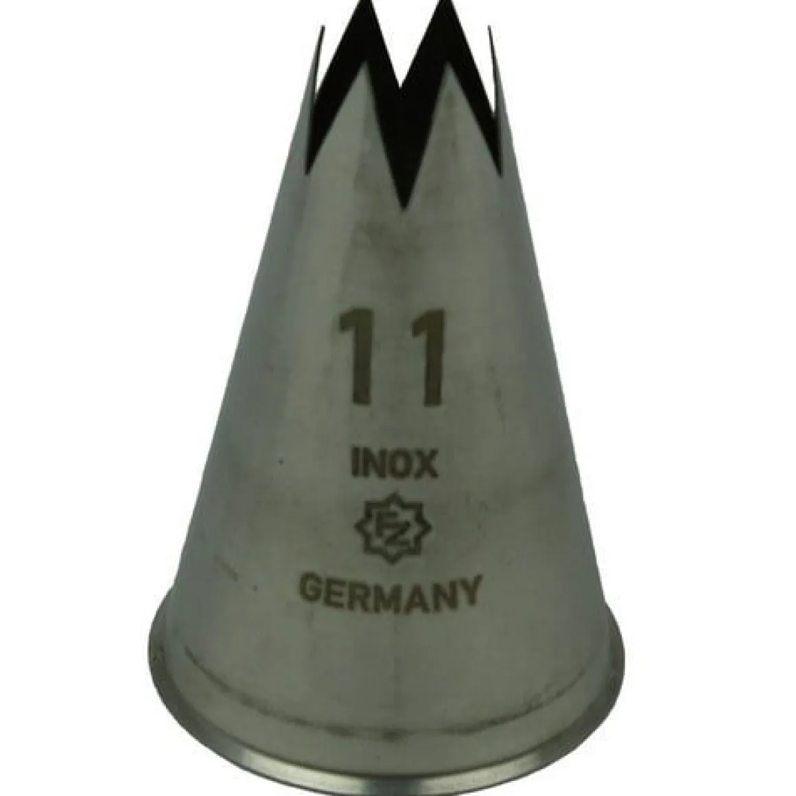 Spuitmondje gekarteld 6 Tands RVS 11mm