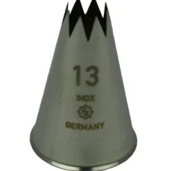 Spuitmondje gekarteld 8 Tands RVS 13mm