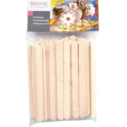Städter Lolly/IJsstokjes plat hout 100 stuks 11cm
