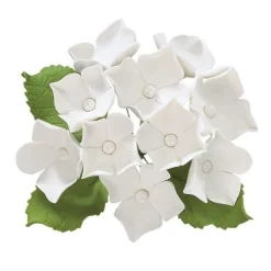 Suikerbloem Hortensia Wit 8,5 cm.