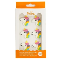 Suikerdecoratie Unicorns 3cm 6st.**