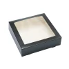 Taartdoos met venster 19x19x5cm Zwart**