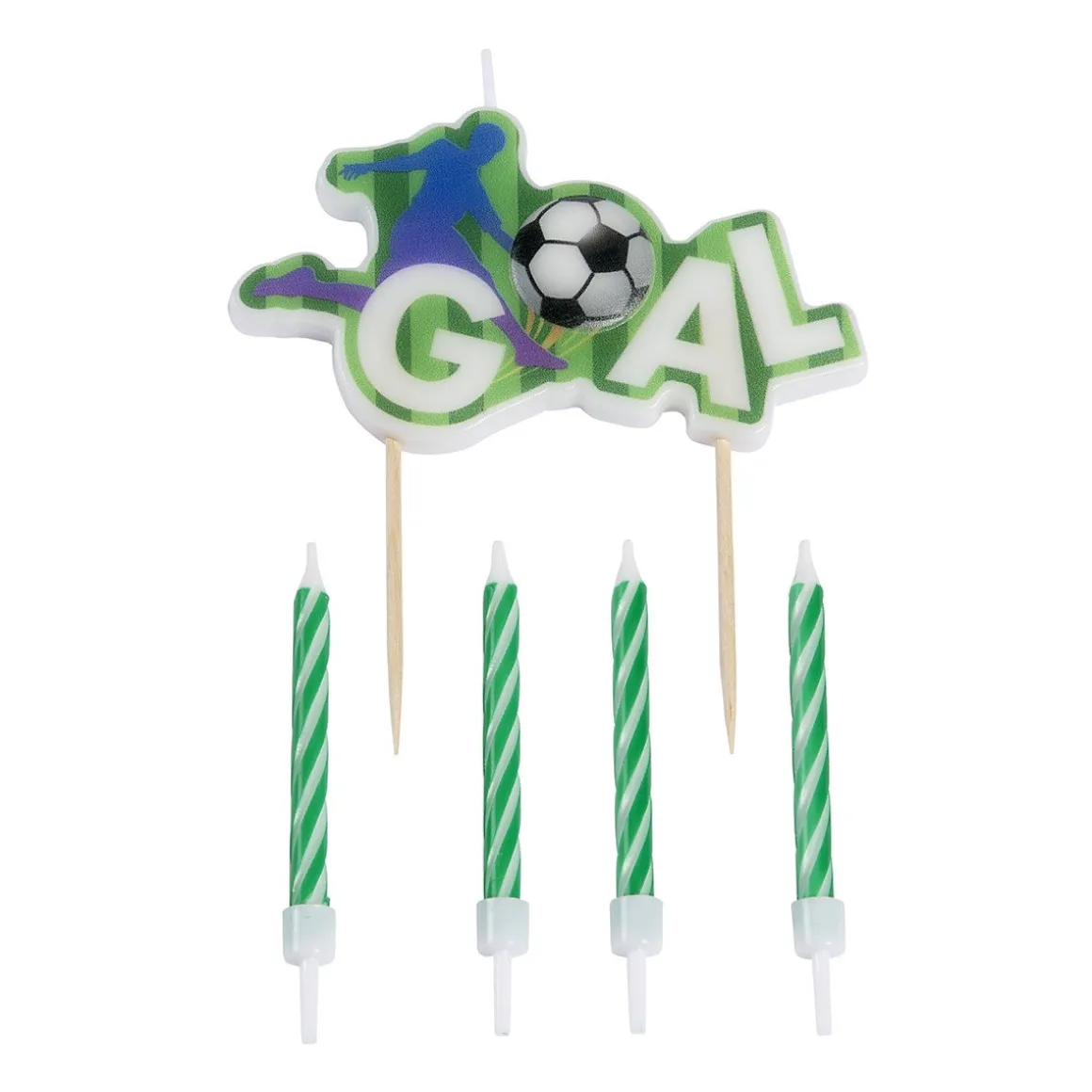 Taartkaarsjes Voetbal & Taartopper Goal