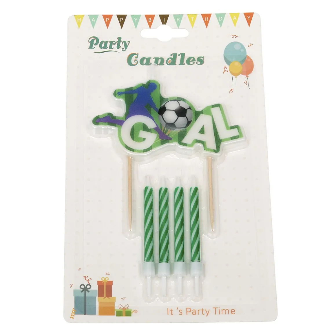 Taartkaarsjes Voetbal & Taartopper Goal
