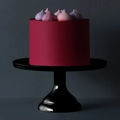 Taartplateau Zwart Melamine Ø23,5x12cm**