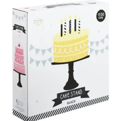 Taartplateau Zwart Melamine Ø30x20cm