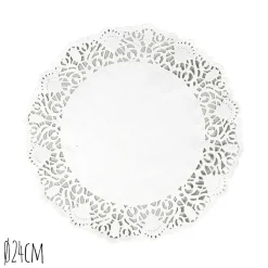 Taartrand Ø24cm Wit 250 stuks