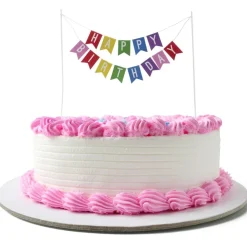 Taarttopper Happy Birthday Vlaggenlijn