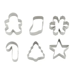 Wilton Mini Koekjesuitsteker Kerstkrans Set/6